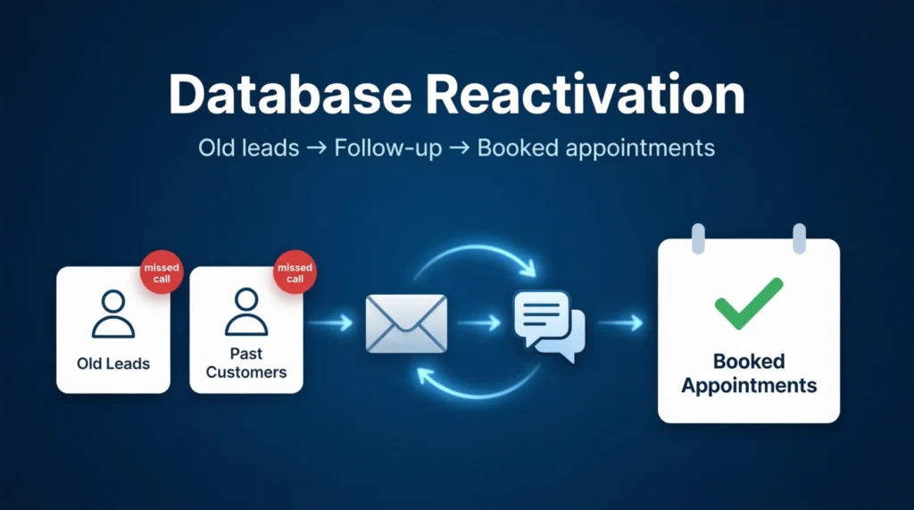 Database reactivation Virginia Beach system for old leads, missed calls, past customers, and booked appointments